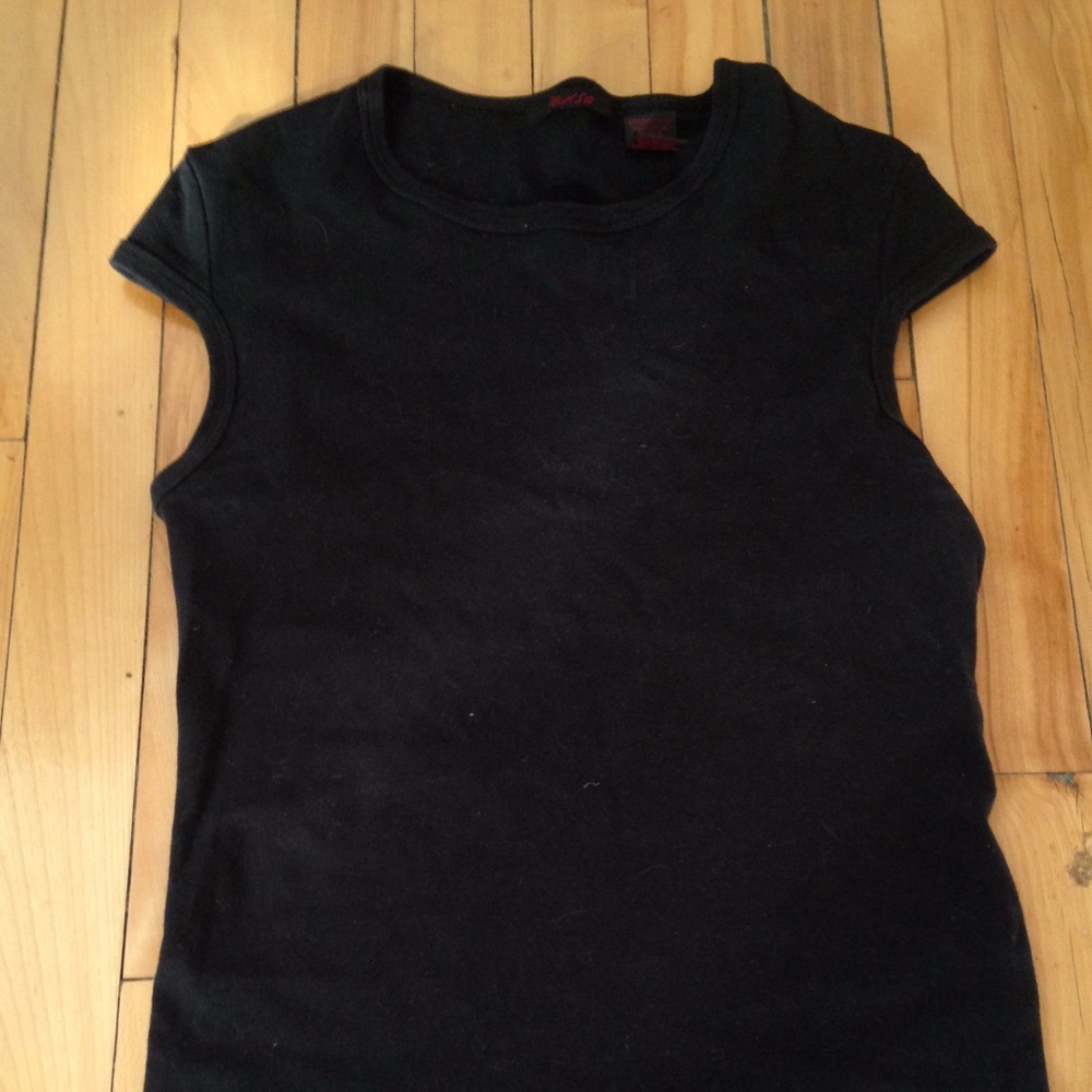 Very Short Sleeve Black T-Shirt